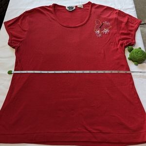 vintage size L hand embroidered T-shirt